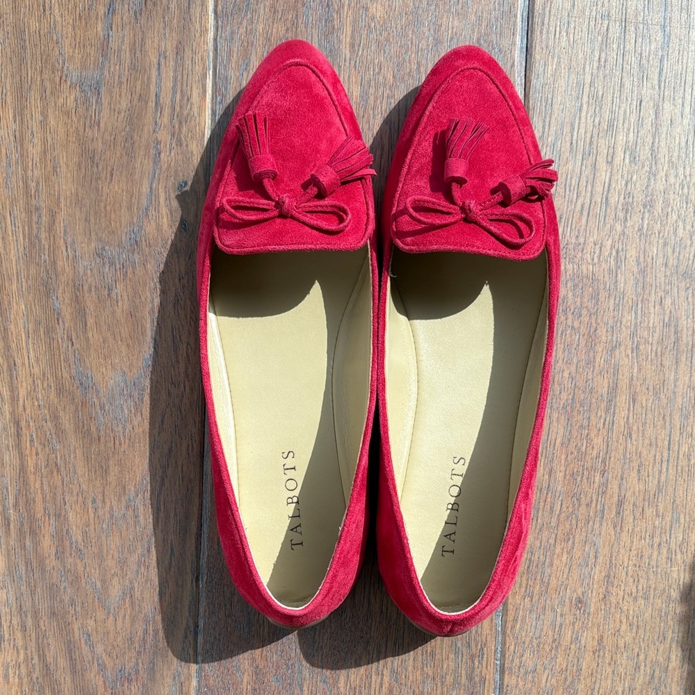 Talbots-Red Pop-Francesca Bow Loafers